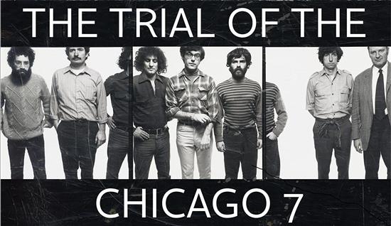 《芝加哥七君子审判》胶片质感海报，芝加哥七君子